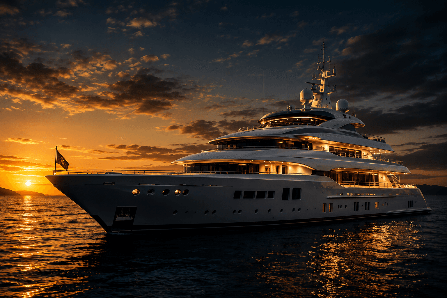 Luxury yacht comparison artwork