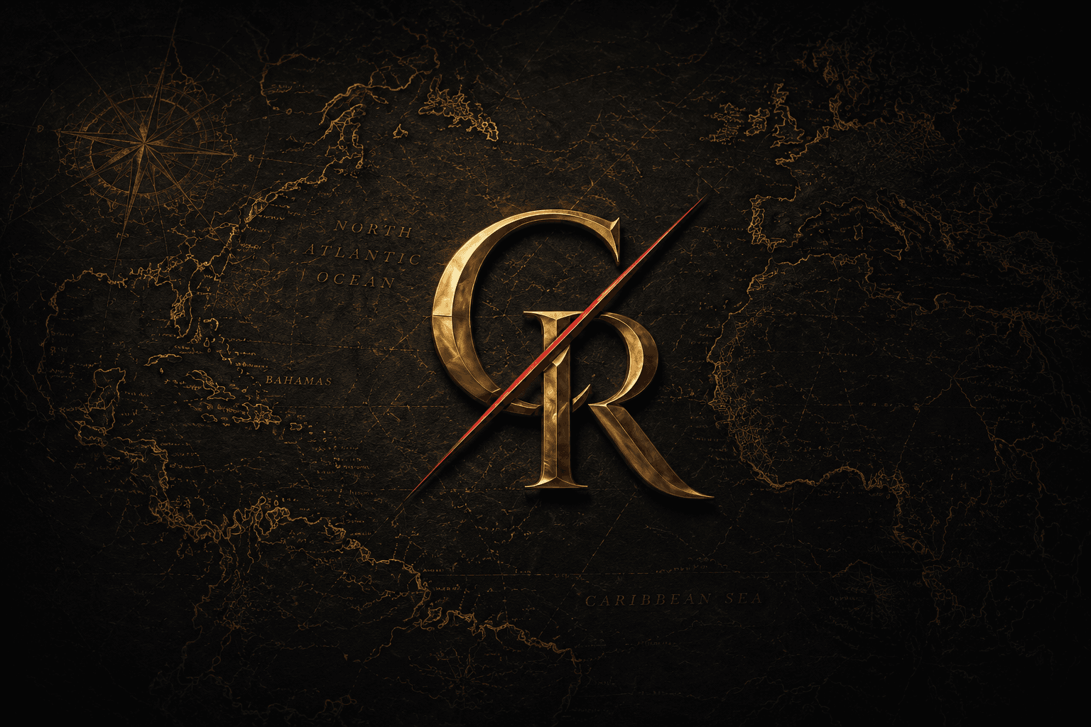 Captain's Rose yacht and navigation map artwork
